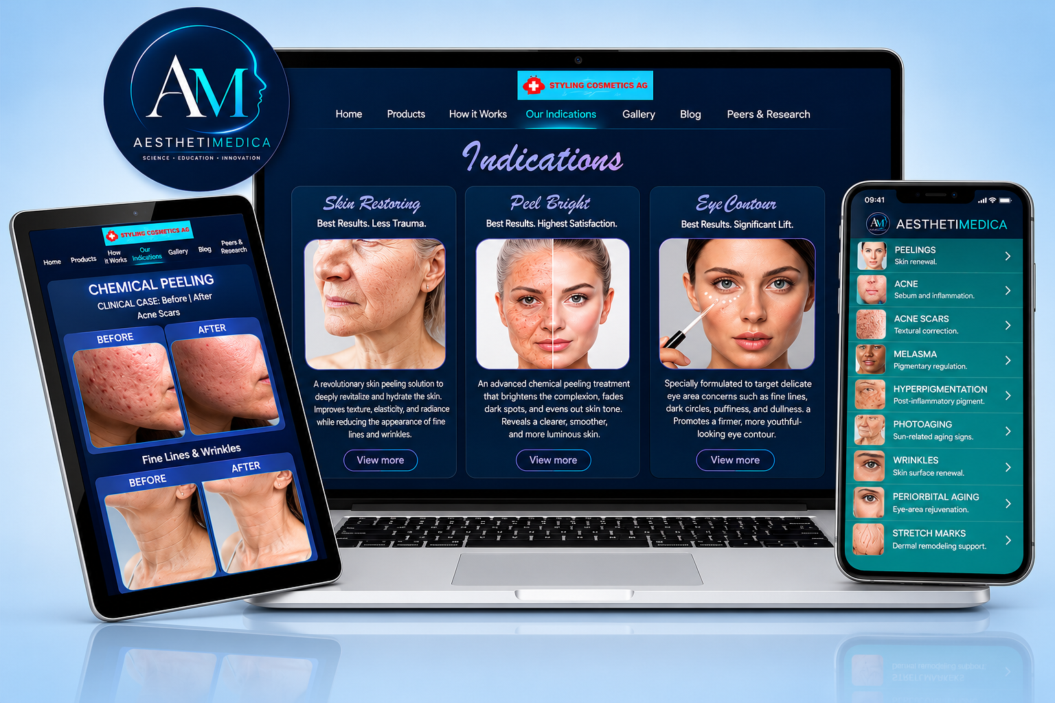 Professional chemical peeling treatments