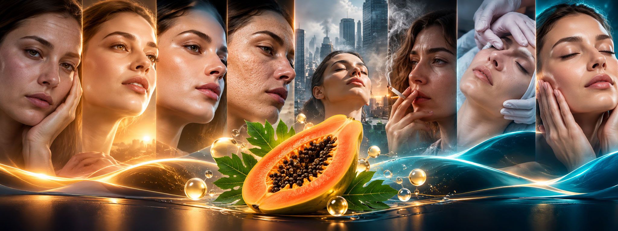 Papaya Cream clinical indications including dullness, uneven texture, urban-exposed skin and progressive skin renewal