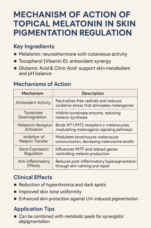 mechanism of action of topical melatonin in skin pigmentation