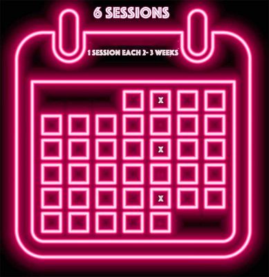 6 sessions p- 1 session each 2 weeks