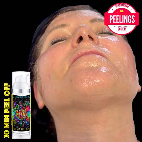 apply a thick layer of 30 min Peel Off over Peeling de Luxe Plus