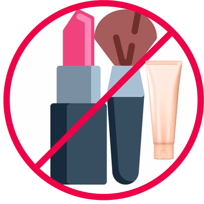 No non-essential cosmetics